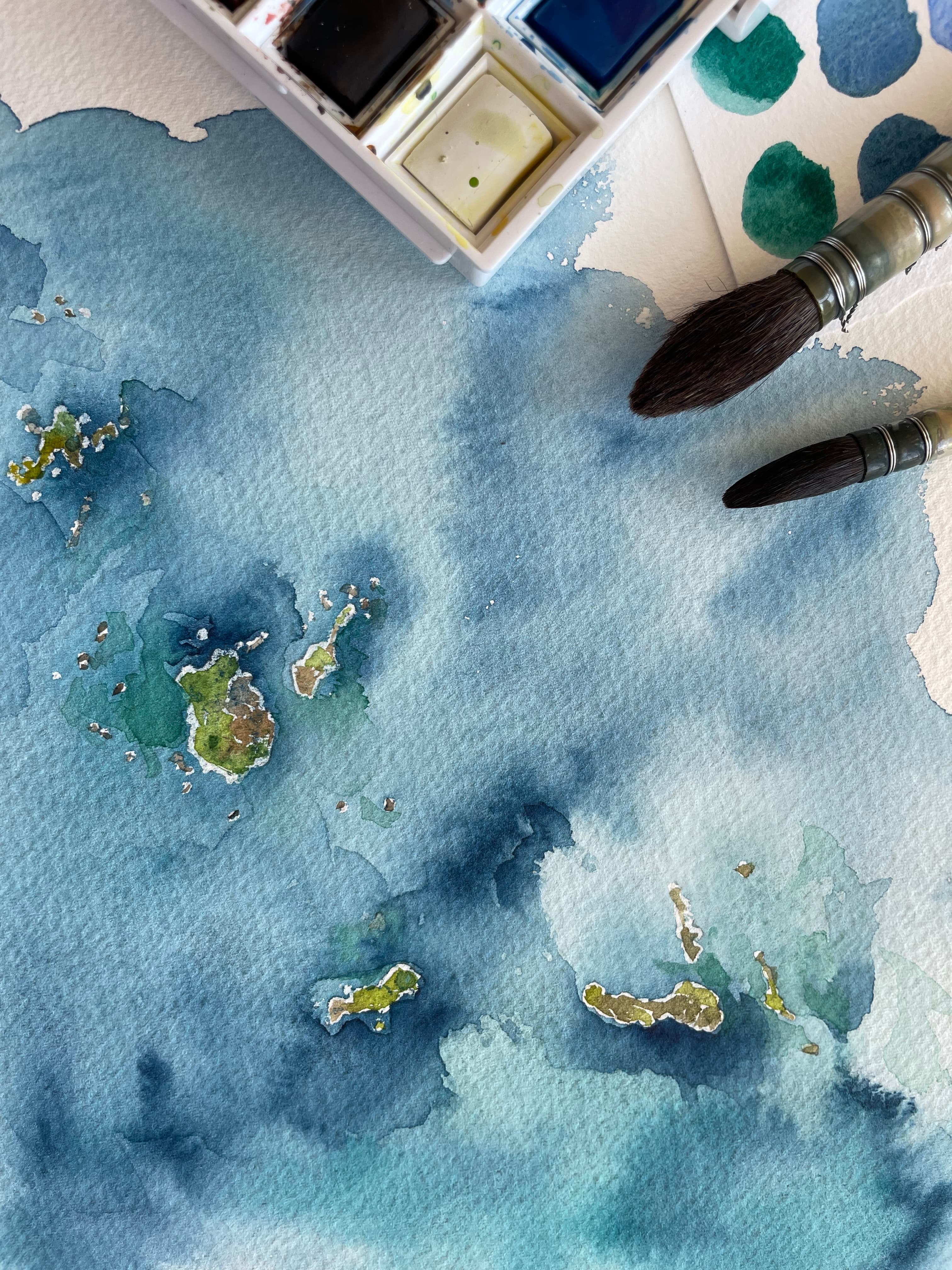 "Les îles bretonnes à l'aquarelle" avec Laure Blondet 